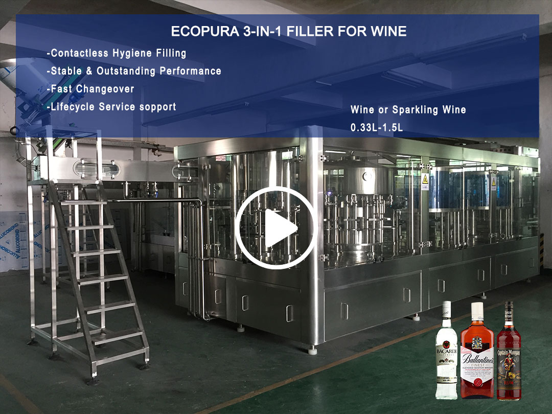 EcoPura factory directly supply wine bottling machine factory for distribution